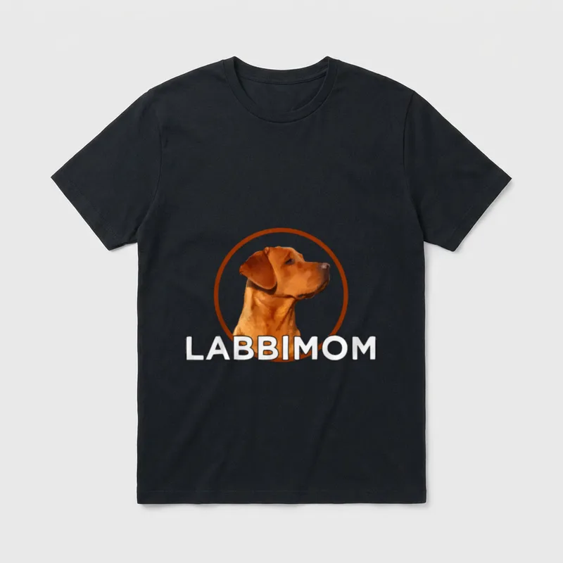 Labbimom Labrador Mama Retriever T-Shirt – Klassisches T-Shirt in Schwarz