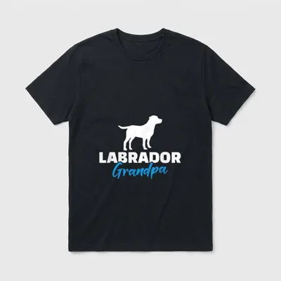 Labrador Opa T-Shirt – Klassisches T-Shirt in Schwarz