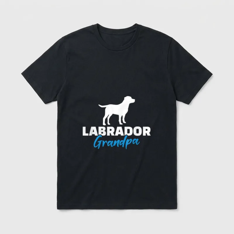Labrador Opa T-Shirt – Klassisches T-Shirt in Schwarz