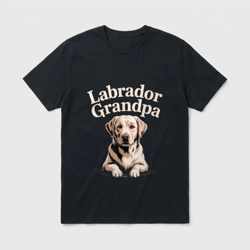 Labrador Opa für Männer T-Shirt – Klassisches T-Shirt in Schwarz