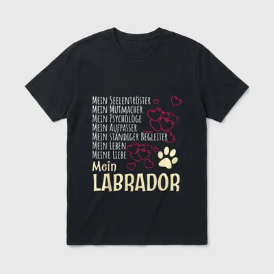 Bekleidung Hunde Besitzer Spruch Labrador T-Shirt – Klassisches T-Shirt in Schwarz