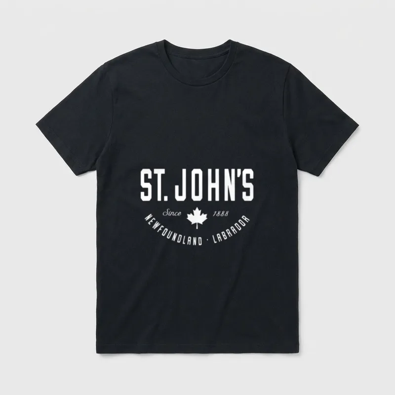 CA St. John's Neufundland T-Shirt – Klassisches T-Shirt in Schwarz