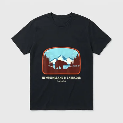 Neufundland und Labrador Kanada T-Shirt 0134 – Klassisches T-Shirt in Schwarz