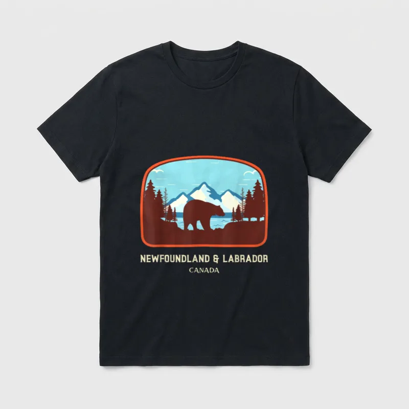 Neufundland und Labrador Kanada T-Shirt 0134 – Klassisches T-Shirt in Schwarz
