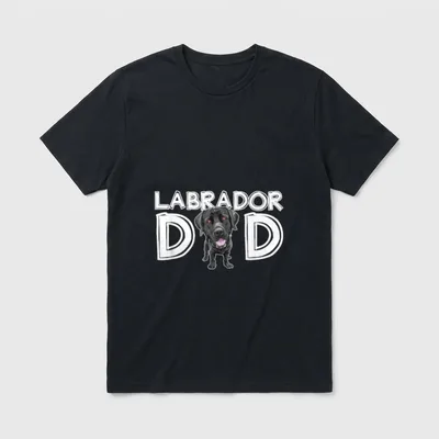 Labrador Papa Labrador Dad T-Shirt – Klassisches T-Shirt in Schwarz