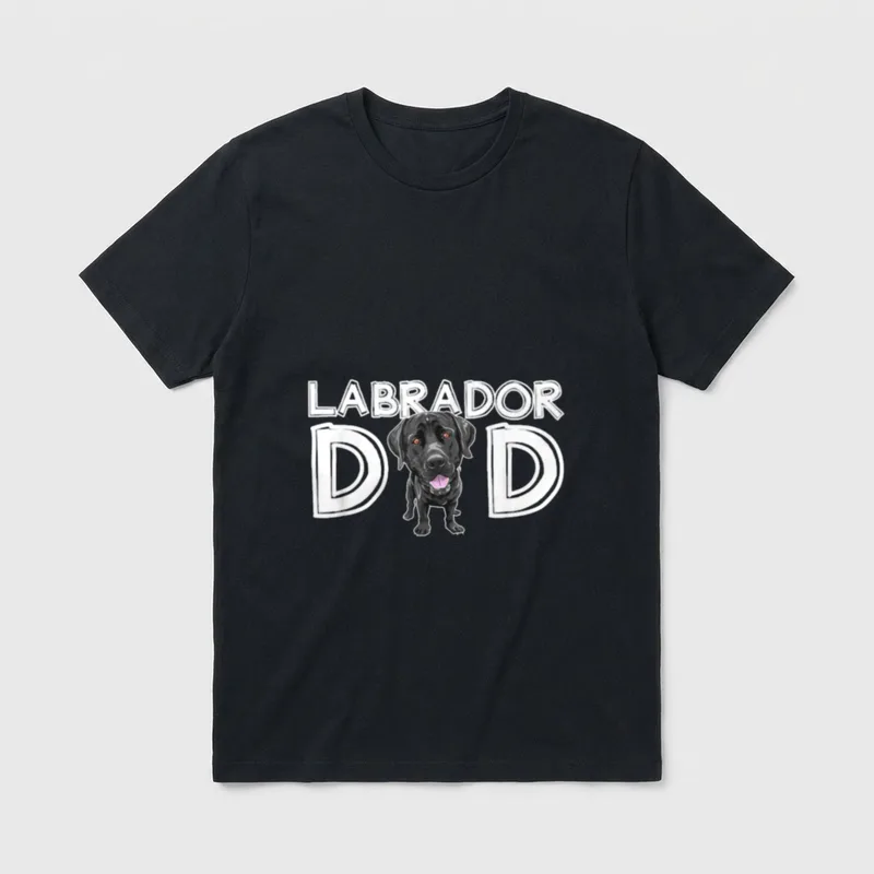 Labrador Papa Labrador Dad T-Shirt – Klassisches T-Shirt in Schwarz
