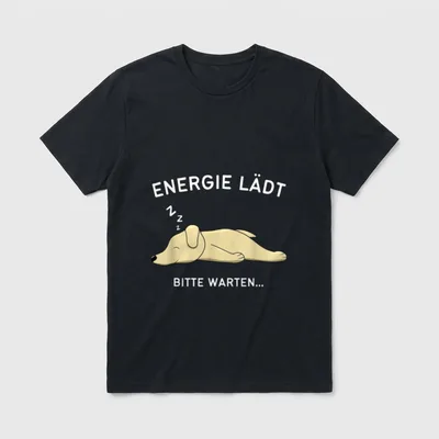 Schlafender Labrador Hund Energie T-Shirt – Klassisches T-Shirt in Schwarz