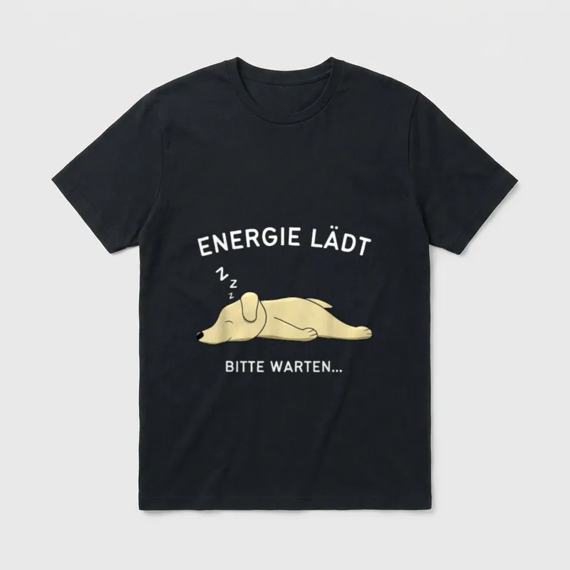 Schlafender Labrador Hund Energie T-Shirt – Klassisches T-Shirt in Schwarz