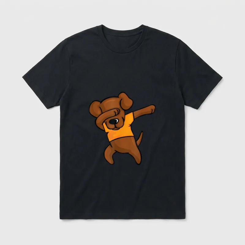 Dabbing Schoko Labrador Retriever T-Shirt – Klassisches T-Shirt in Schwarz