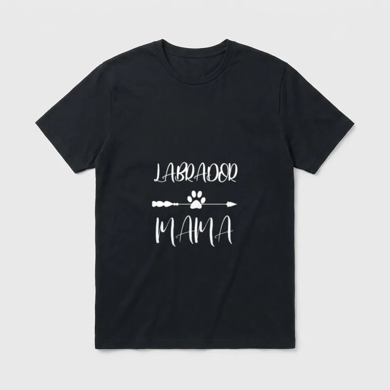 Labrador Labrador Mama Hunde T-Shirt – Klassisches T-Shirt in Schwarz