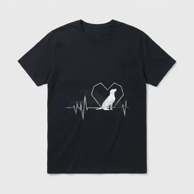 EKG Herzlinie Labrador T-Shirt – Klassisches T-Shirt in Schwarz