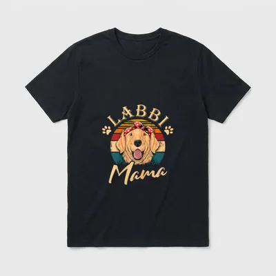 Golden Labrador Mama Labbi T-Shirt – Klassisches T-Shirt in Schwarz