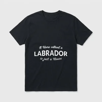 A Home Without A T-Shirt – Klassisches T-Shirt in Schwarz