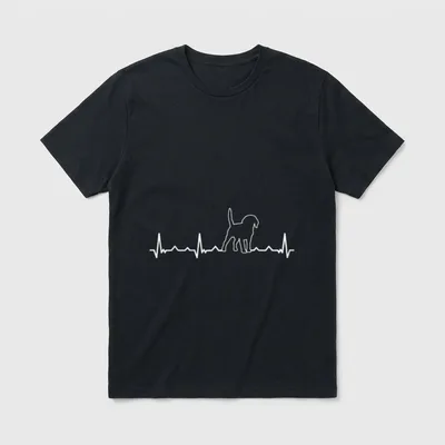 Labrador Hunde Herzschlag Hundehalter T-Shirt – Klassisches T-Shirt in Schwarz