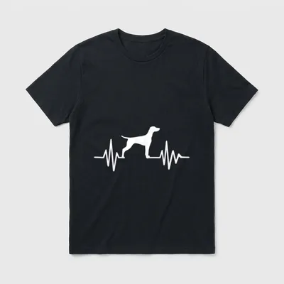 Vizsla Herzschlag T-Shirt – Klassisches T-Shirt in Schwarz