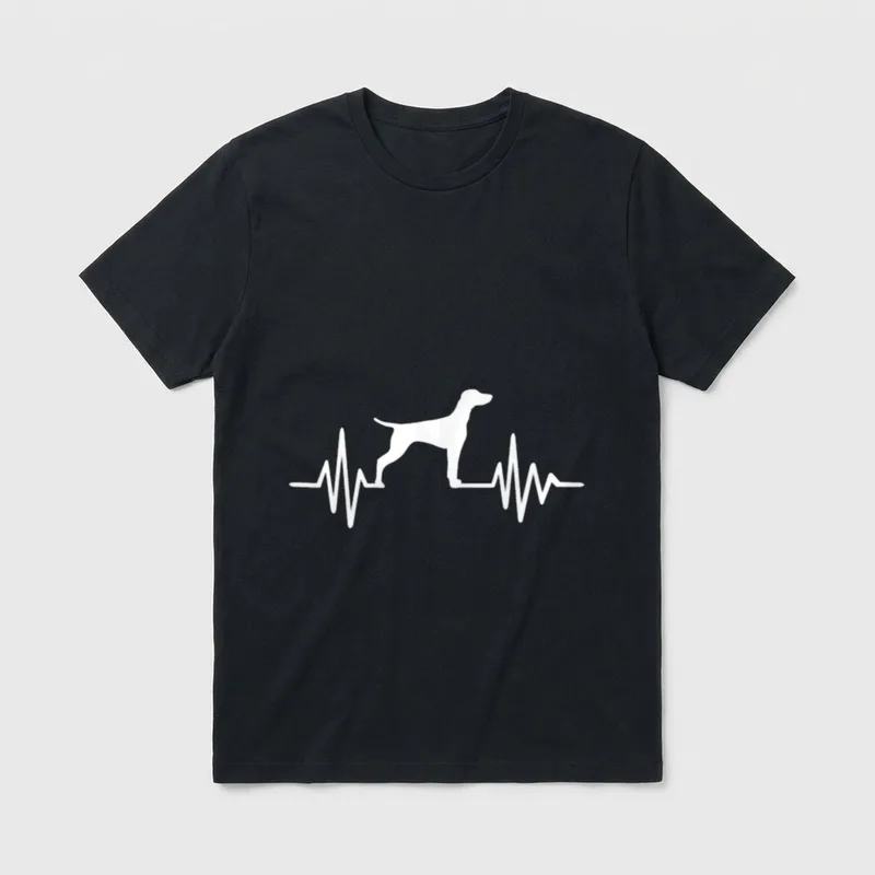 Vizsla Herzschlag T-Shirt – Klassisches T-Shirt in Schwarz