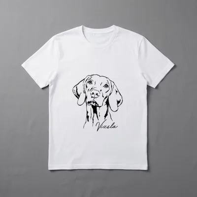 Magyar Vizsla Jagdhunde Hundeportrait T-Shirt – Klassisches T-Shirt in Schwarz