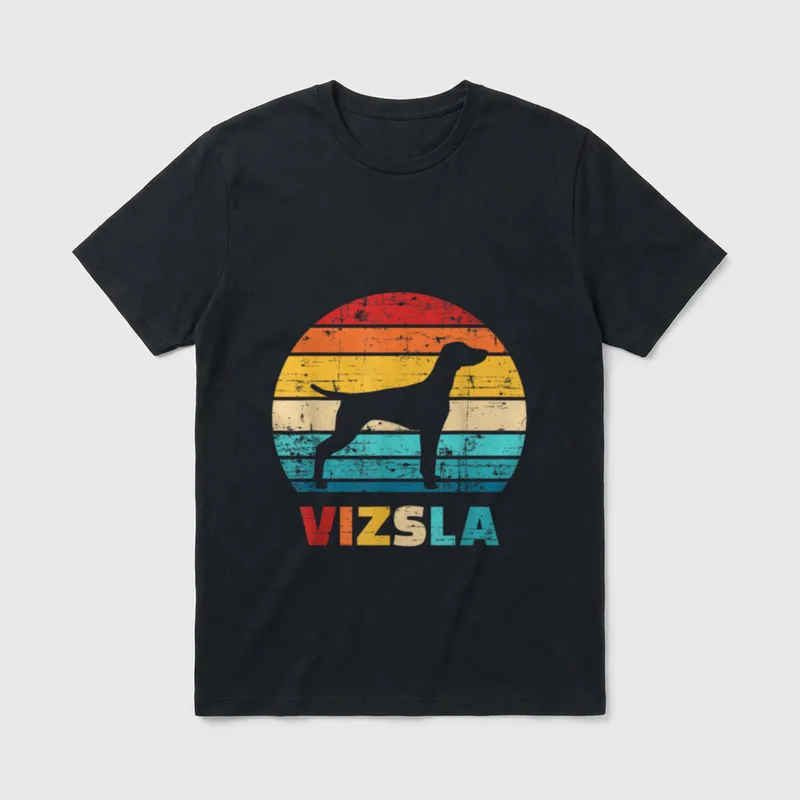 Vizsla vintage T-Shirt – Klassisches T-Shirt in Schwarz
