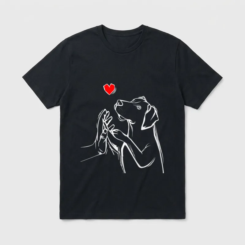Magyar Vizsla Liebe Hunde T-Shirt – Klassisches T-Shirt in Schwarz
