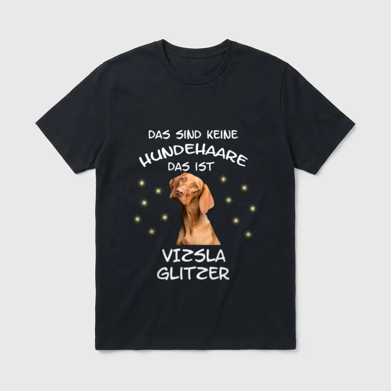Vizsla Hund Hundehaare Fun T-Shirt – Klassisches T-Shirt in Schwarz