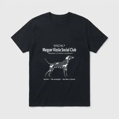 Magyar Vizsla Social Club T-Shirt – Klassisches T-Shirt in Schwarz