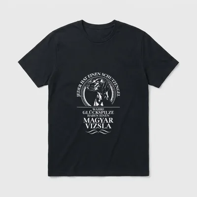 Magyar Vizsla Schutzengel Hund T-Shirt – Klassisches T-Shirt in Schwarz