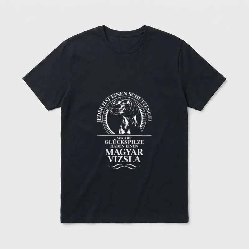 Magyar Vizsla Schutzengel Hund T-Shirt – Klassisches T-Shirt in Schwarz