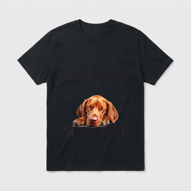 Vizsla Offizielles Schlafshirt T-Shirt – Klassisches T-Shirt in Schwarz