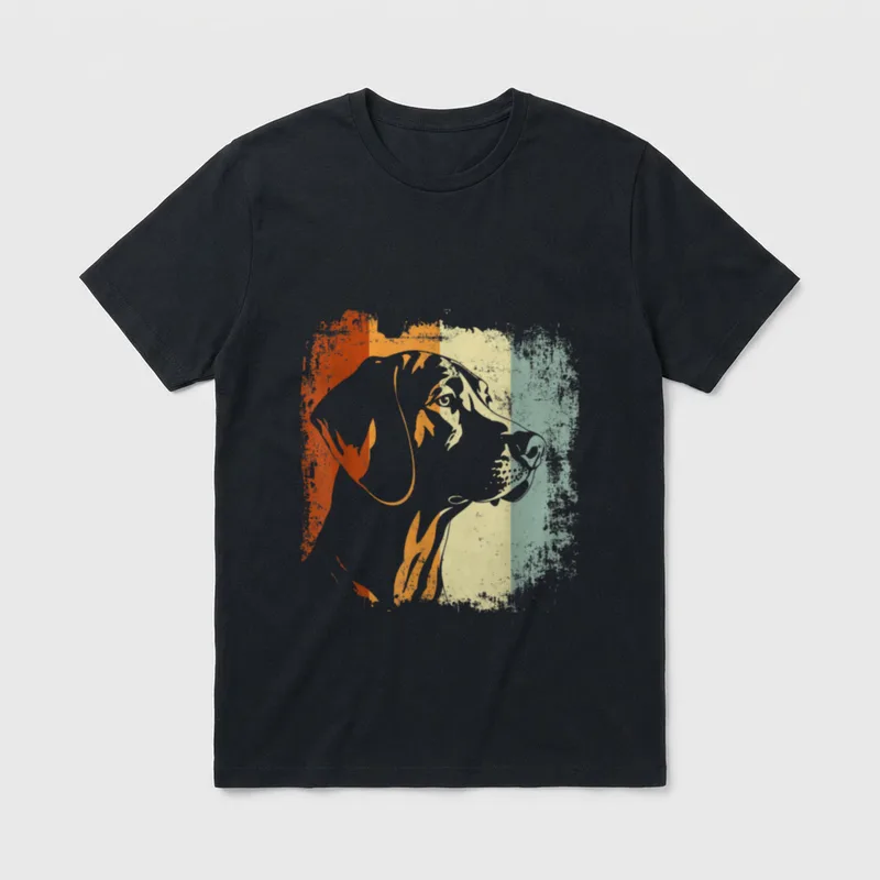 Magyar Vizsla Hund Retro T-Shirt – Klassisches T-Shirt in Schwarz