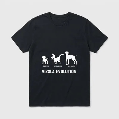 Magyar Vizsla Evolution Design T-Shirt – Klassisches T-Shirt in Schwarz