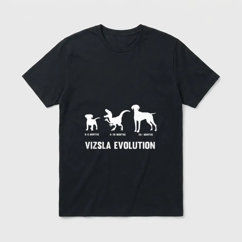 Magyar Vizsla Evolution Design T-Shirt – Klassisches T-Shirt in Schwarz