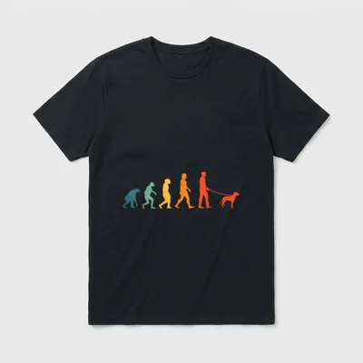 Magyar Vizsla Evolution Retro T-Shirt – Klassisches T-Shirt in Schwarz