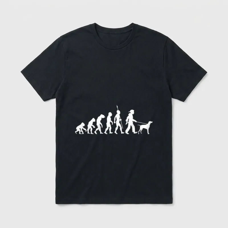 Magyar Vizsla Gassi Gehen T-Shirt – Klassisches T-Shirt in Schwarz