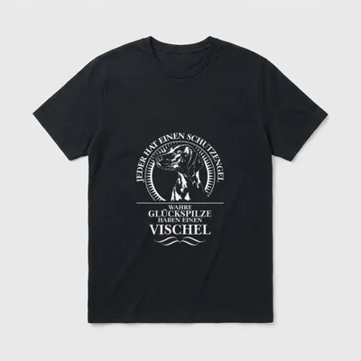 Vischel Schutzengel Hund Hunde T-Shirt – Klassisches T-Shirt in Schwarz