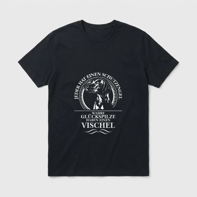 Vischel Schutzengel Hund Hunde T-Shirt – Klassisches T-Shirt in Schwarz