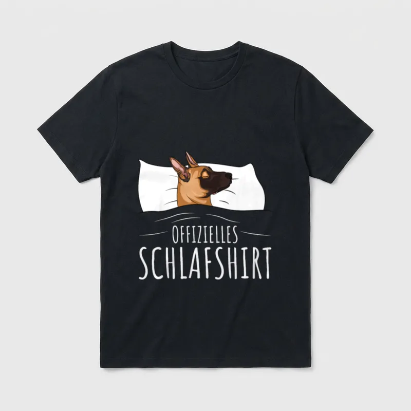 Offizielles Schlafshirt Malinois Hund T-Shirt – Klassisches T-Shirt in Schwarz