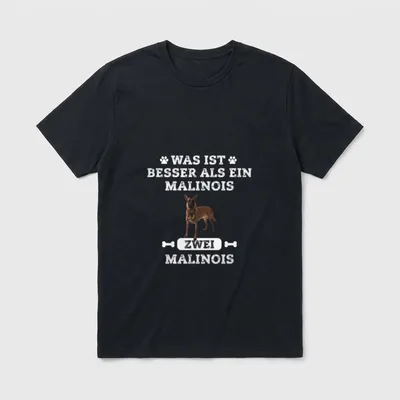 Was ist besser Malinois T-Shirt – Klassisches T-Shirt in Schwarz