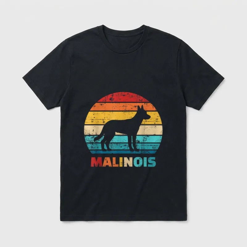 Malinois vintage retro T-Shirt – Klassisches T-Shirt in Schwarz