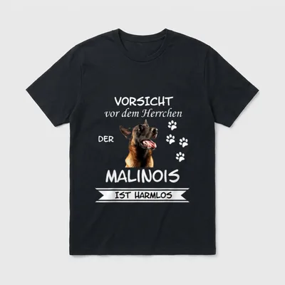 Vorsicht vor dem Herrchen Malinois T-Shirt – Klassisches T-Shirt in Schwarz
