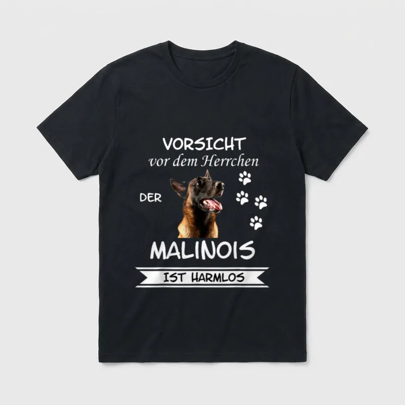 Vorsicht vor dem Herrchen Malinois T-Shirt – Klassisches T-Shirt in Schwarz