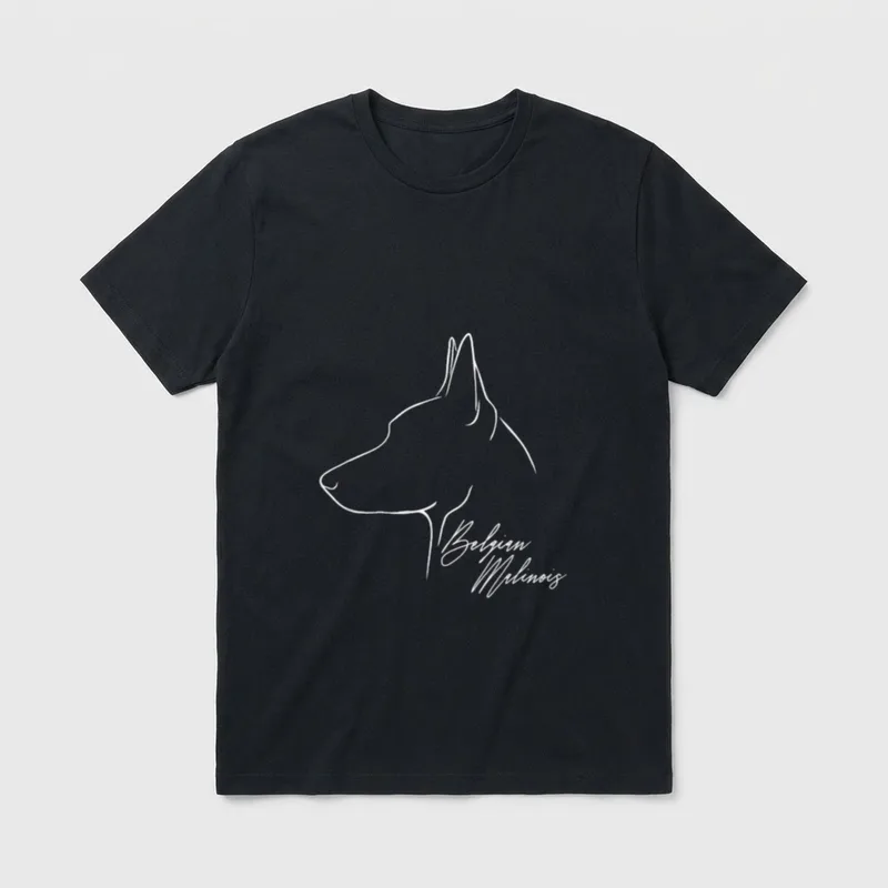 Belgian Malinois im Profil T-Shirt – Klassisches T-Shirt in Schwarz