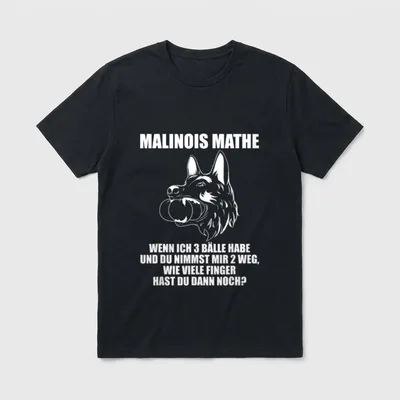 Belgian Malinois Mathe Lustiger T-Shirt – Klassisches T-Shirt in Schwarz