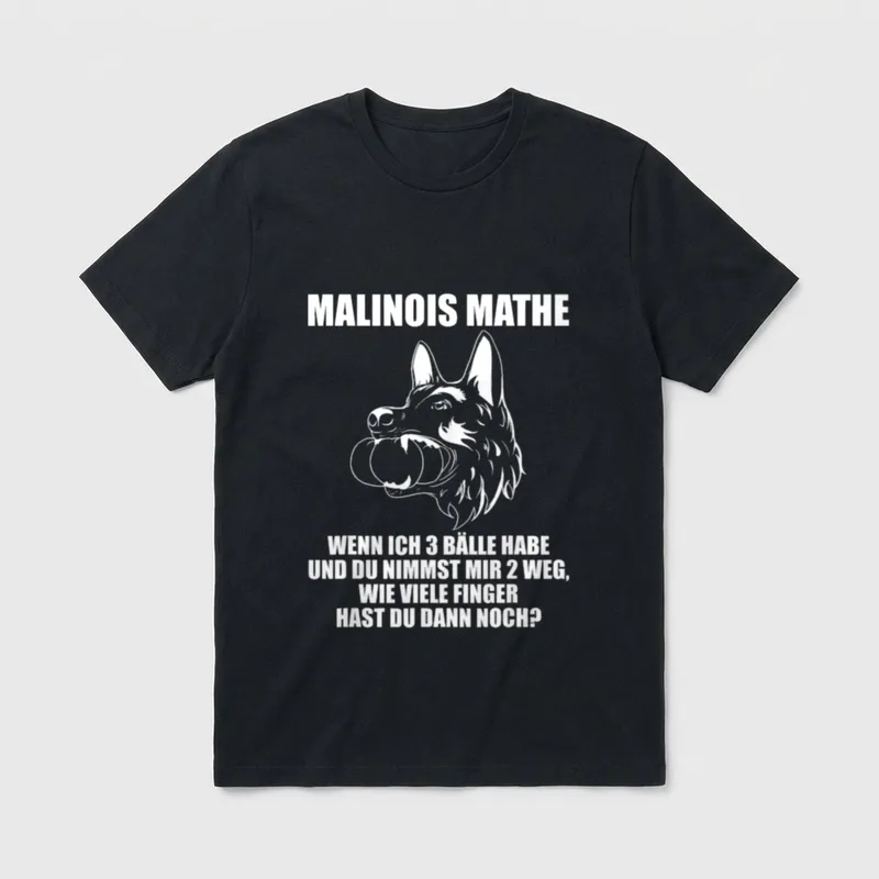 Belgian Malinois Mathe Lustiger T-Shirt – Klassisches T-Shirt in Schwarz