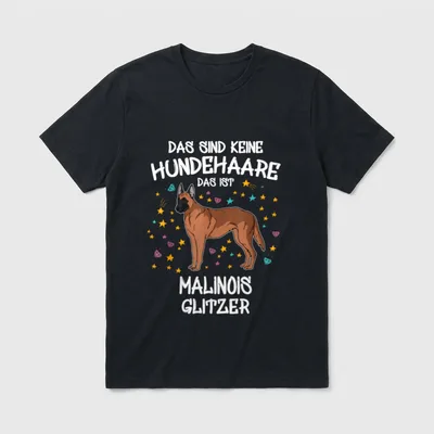 Malinois Glitzer Tierfreund Hundehalter T-Shirt – Klassisches T-Shirt in Schwarz