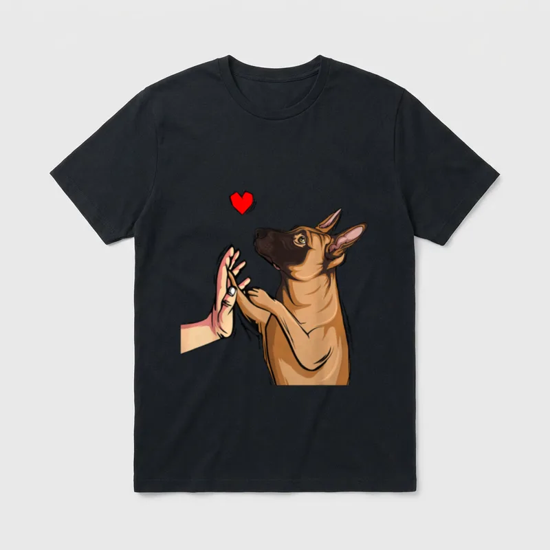 Malinois Liebe Hundehalter Herrchen T-Shirt – Klassisches T-Shirt in Schwarz