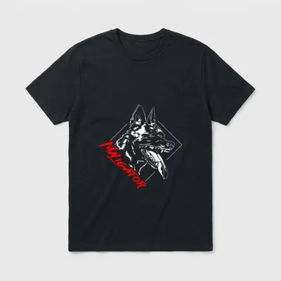 Maligator Belgian Malinois Hund T-Shirt – Klassisches T-Shirt in Schwarz