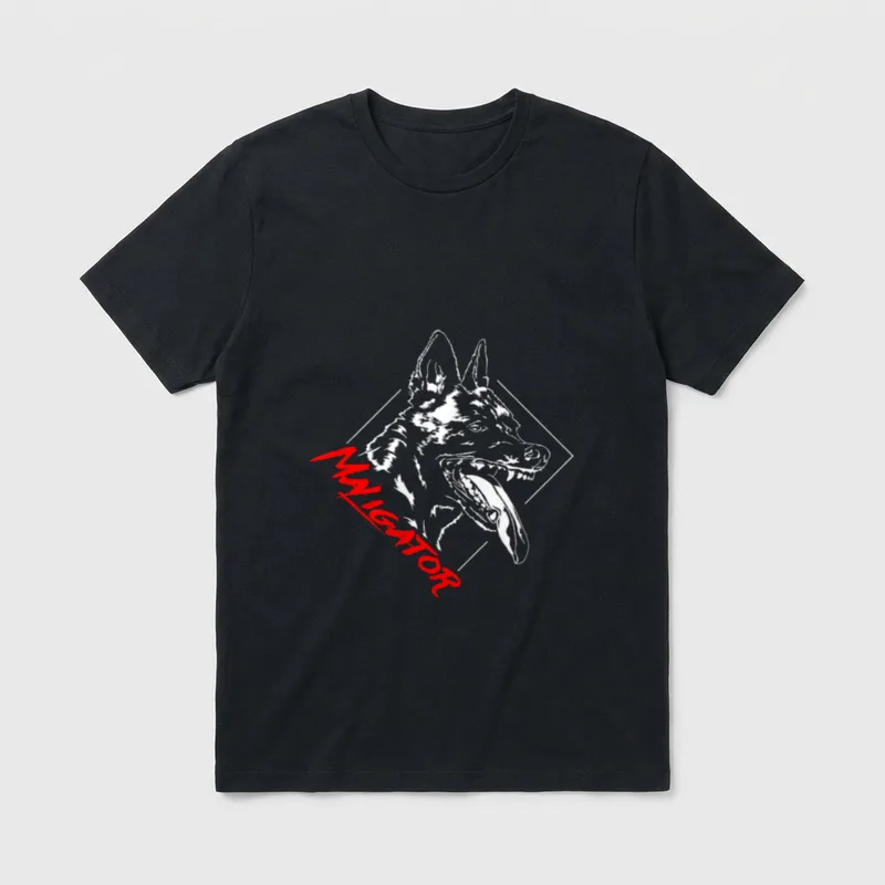 Maligator Belgian Malinois Hund T-Shirt – Klassisches T-Shirt in Schwarz