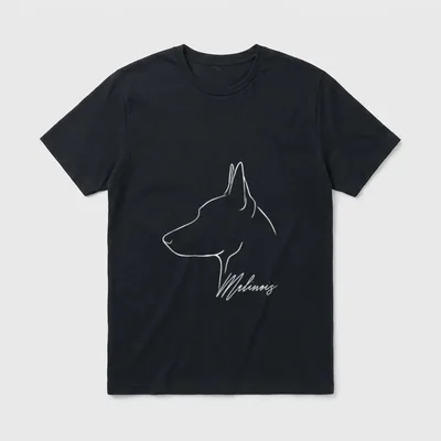 Wilsigns Belgian Malinois Designs T-Shirt – Klassisches T-Shirt in Schwarz