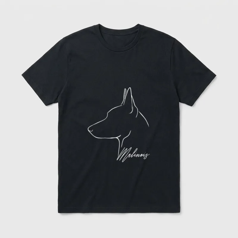 Wilsigns Belgian Malinois Designs T-Shirt – Klassisches T-Shirt in Schwarz