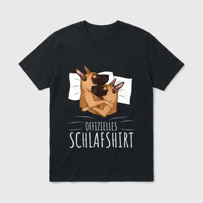 Offizielles Schlafshirt Malinois Hund T-Shirt 0039 – Klassisches T-Shirt in Schwarz